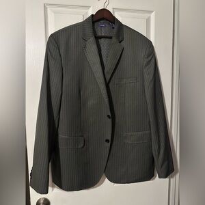 Classic Gray Pinstripe Men's Blazer